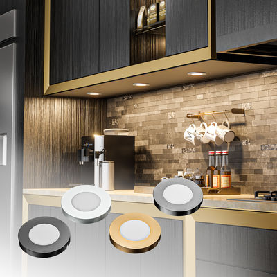 LED Ultra Thin Puck Lights Veranderbare Magnetische Hoes Ingebonden / Op het oppervlak gemonteerd