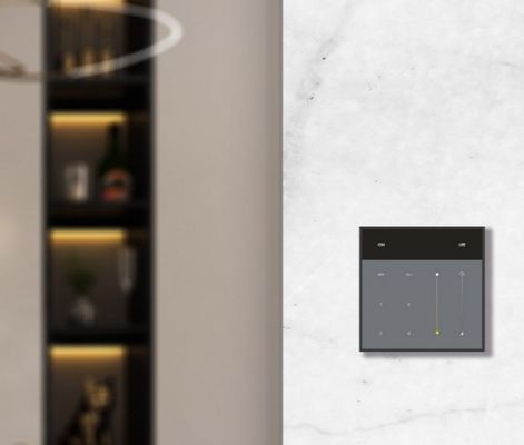 Moderne Glass PC draadloze sensor schakelaar 4 Gang Dimmer Schakelaar 2.4Ghz Radiofrequentie