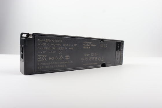60W 24V Ultra Thin Constant Voltage Power Supply LED Driver Voor Schakelen